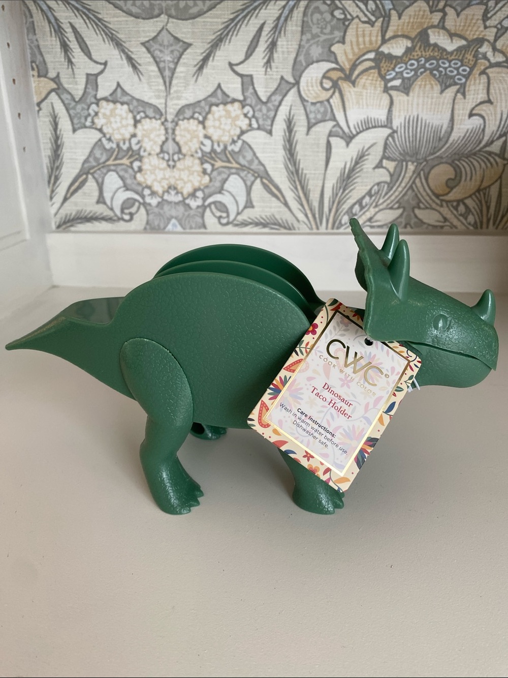 CWC Green Triceratops Taco Holder - Dino Taco Stand other colors also available